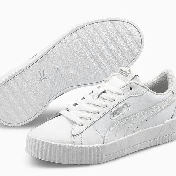 Puma Shoes - Puma Carina Leather Sneakers in White